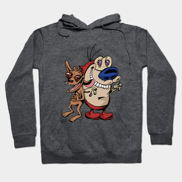 Ren and Stimpy Hoodie by Black Snow Comics